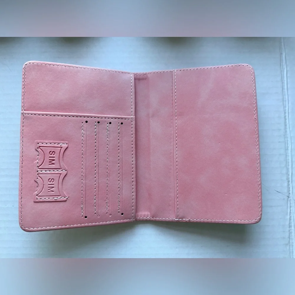 Passport Travel Wallet w/RFID Anti-Theft Passport Case Pink, Aqua, Gray or Blue